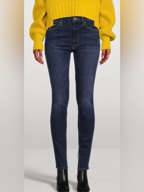 Mother The Looker Low Rise Skinny Jeans Size 30 | Dark Wash Stretch Denim